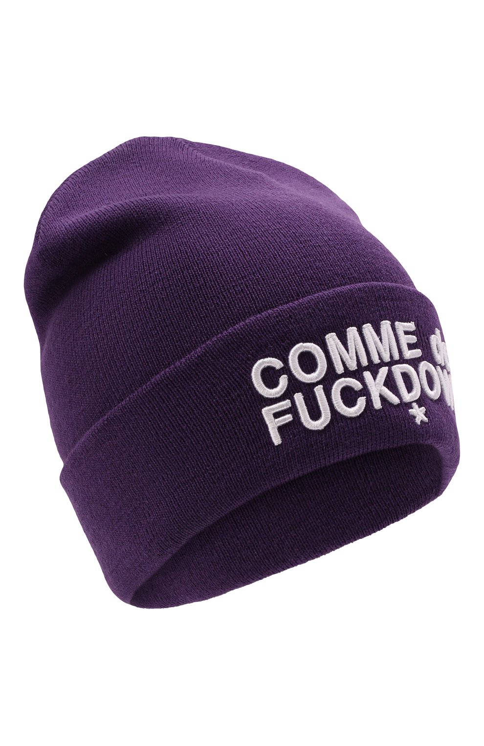 Шапка COMME DES FUCKDOWN фиолетового цвета по цене 6580 руб., арт. CDFA570, фото 1 Шапка COMME DES FUCKDOWN, арт. CDFA570, фото 1