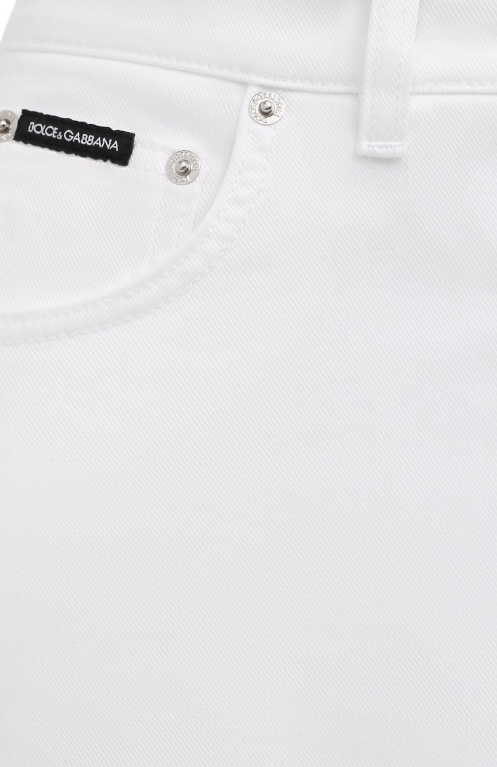 Джинсовая юбка DOLCE & GABBANA белого цвета по цене 56600 руб., арт. F4BWMD/G899M, фото 5 Джинсовая юбка DOLCE & GABBANA, арт. F4BWMD/G899M, фото 5