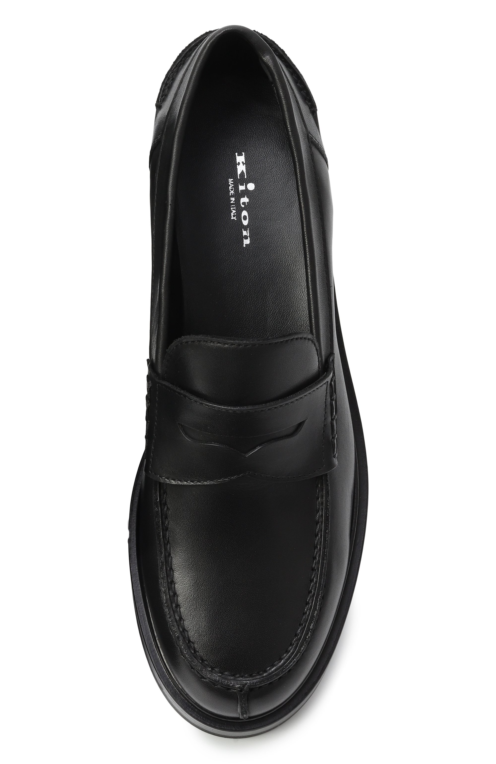 Кожаные пенни-лоферы KITON, арт. D60806N0102401, фото 6