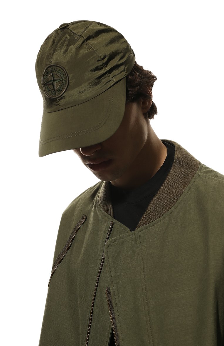 Мужская бейсболка STONE ISLAND хаки цвета, арт. 761599576 | Фото 2 (Материал: Текстиль, Синтетический материал; Нос: Не проставлено)