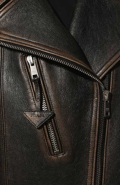 Кожаная куртка PRADA, арт. 58A110-10YU-F0002, фото 5