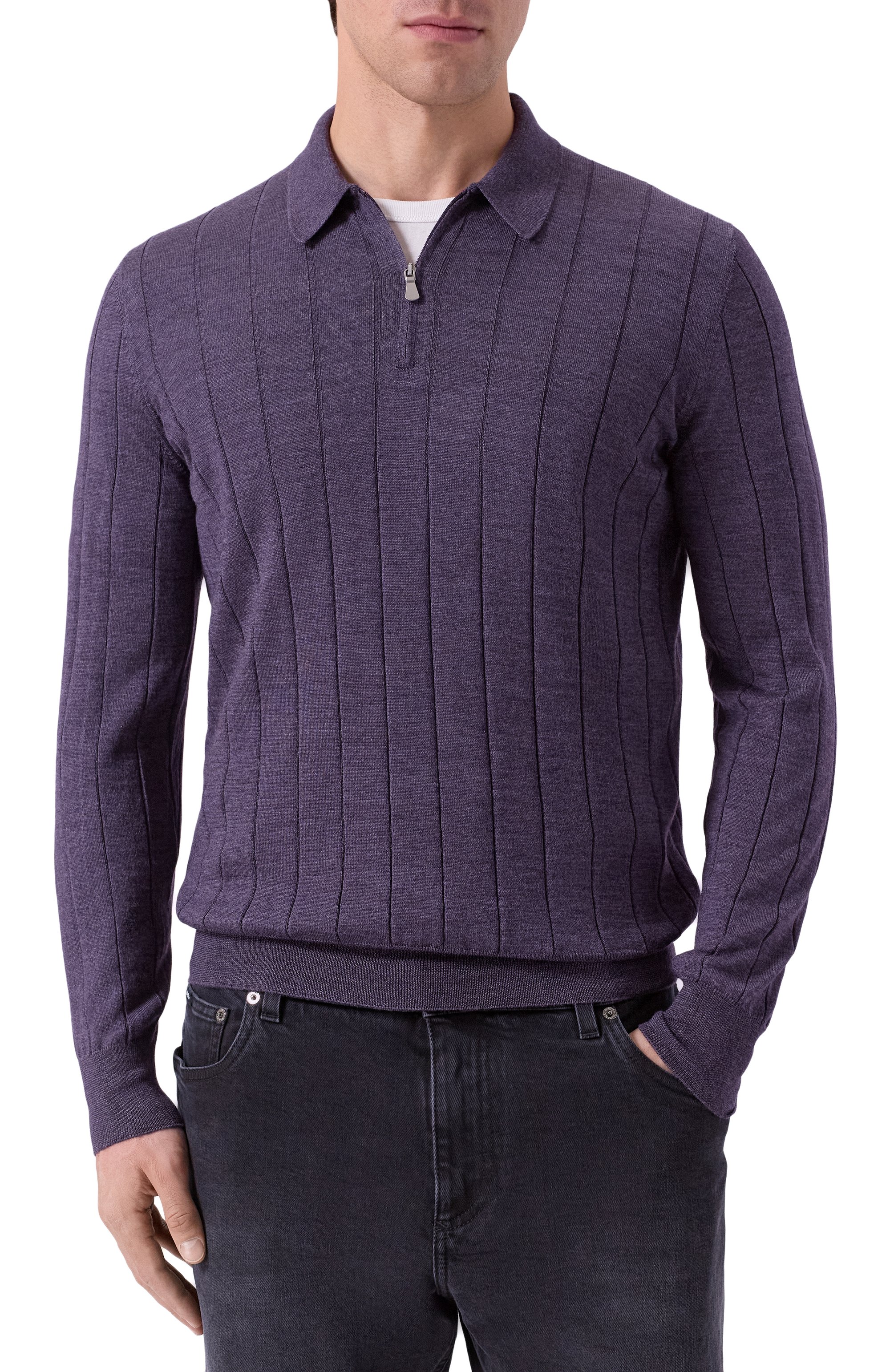 Поло из шерсти и шелка GRAN SASSO, арт. 57137/13118, фото 3