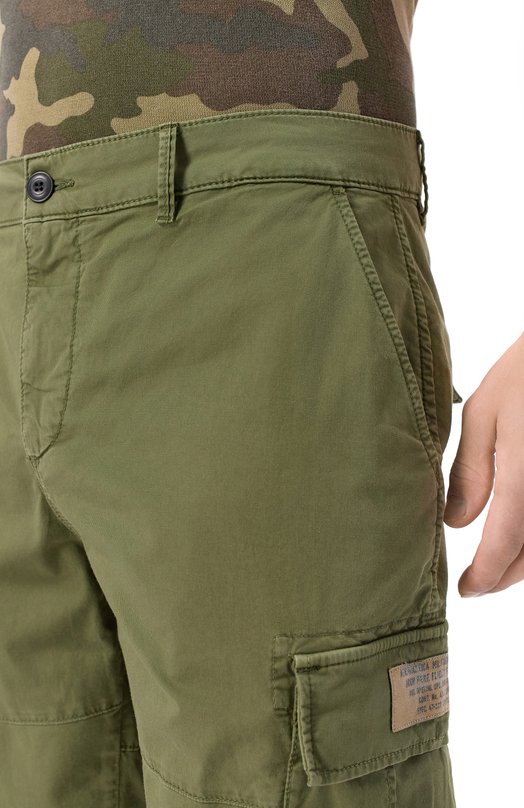 Хлопковые шорты Aeronautica Militare BE0288UCT04332 Хаки  BE0288UCT04332 Фото 5