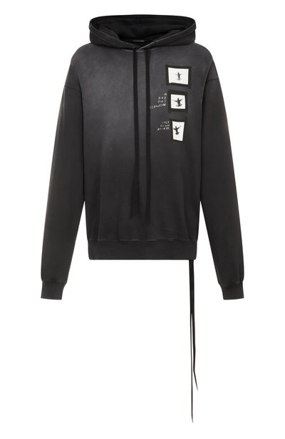 Мужской хлопковое худи ANN DEMEULEMEESTER, арт. B0013212/FA639