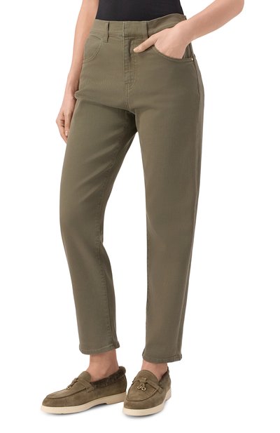 Джинсы LORENA ANTONIAZZI хаки цвета по цене 57550 руб., арт. PA19E/4049, фото 3 Джинсы LORENA ANTONIAZZI, арт. PA19E/4049, фото 3