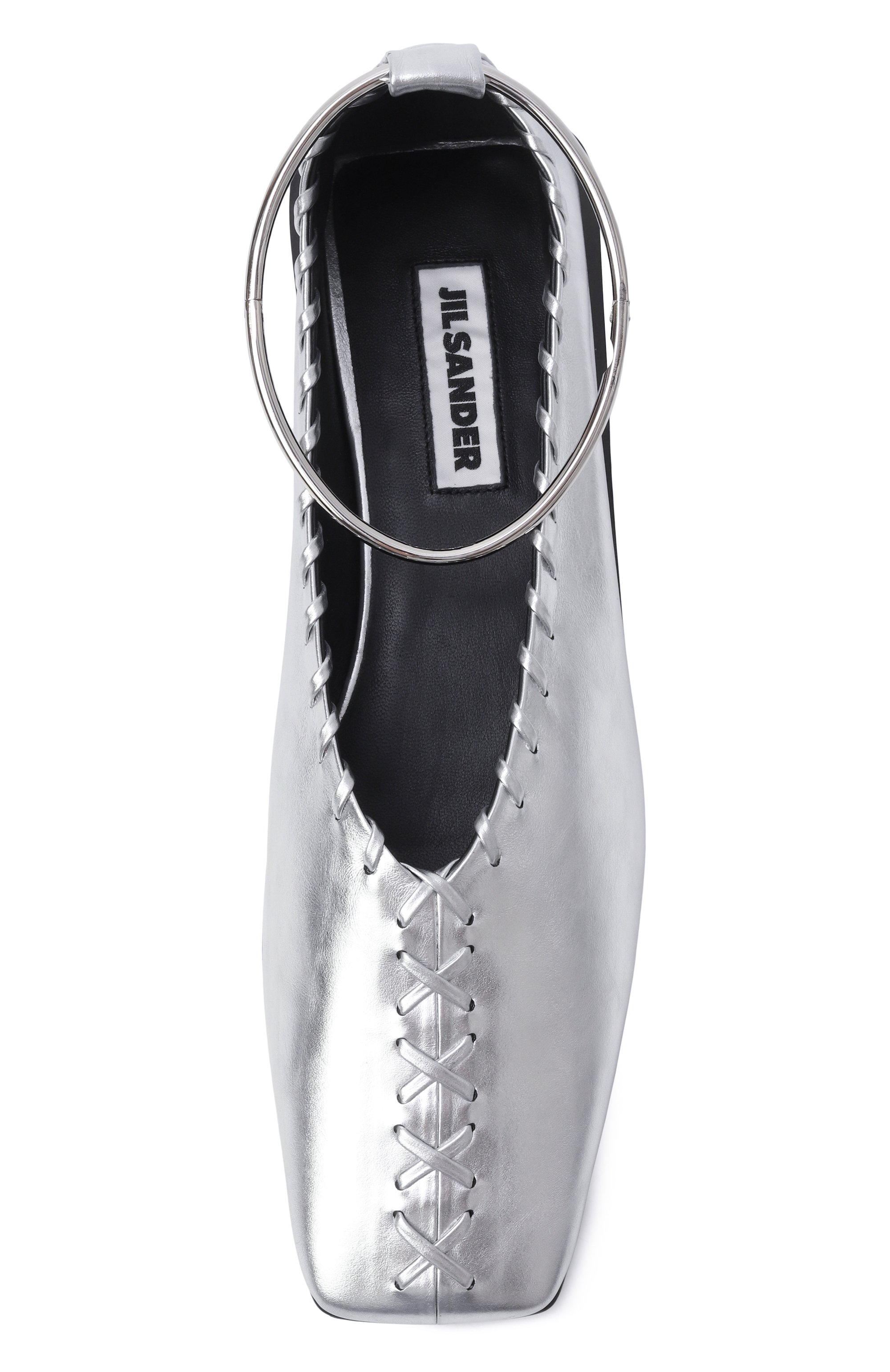 Кожаные балетки ring JIL SANDER, арт. J15WZ0009/P4836, фото 6