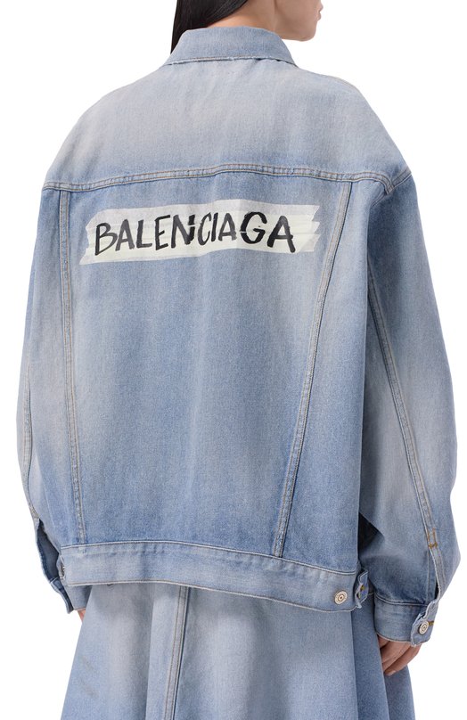 Джинсовая куртка Balenciaga 861410/TTWB1 Голубой  861410/TTWB1 Фото 4