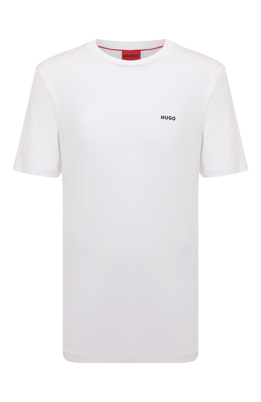 Хлопковая футболка HUGO белого цвета по цене 5975 руб., арт. 50466158, фото 1 Хлопковая футболка HUGO, арт. 50466158, фото 1