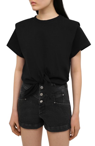 Хлопковая футболка ISABEL MARANT, арт. TS0780-21P027I/ZELIT0, фото 3