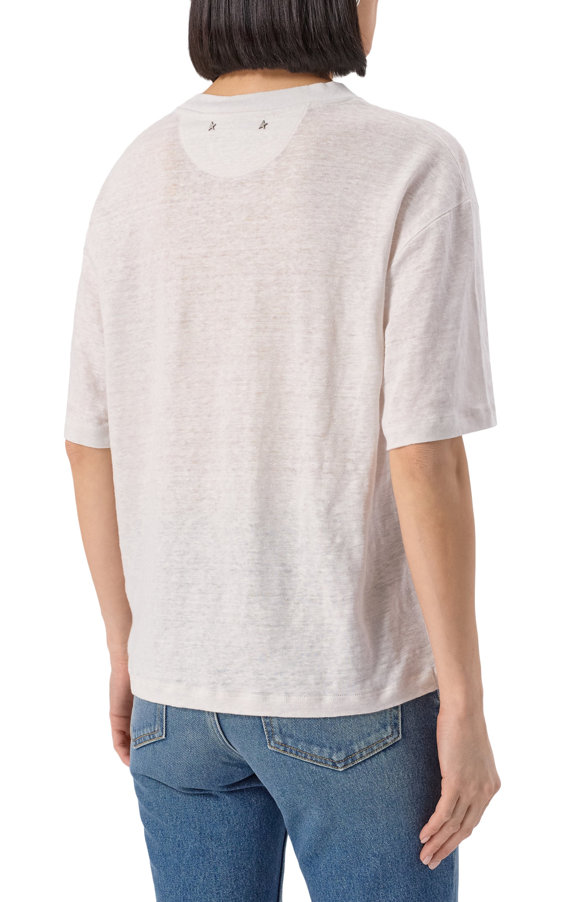 Льняная футболка GOLDEN GOOSE DELUXE BRAND, арт. GWP01874.P001891, фото 4