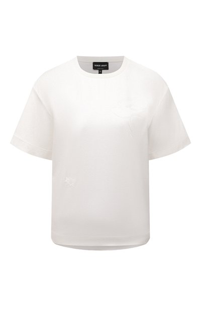 Женская хлопковая футболка GIORGIO ARMANI, арт. 3LAM51/AJVIZ