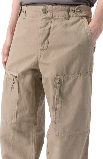 Брюки из хлопка и льна C.P. COMPANY, арт. 18CMPA104A006273G, фото 5