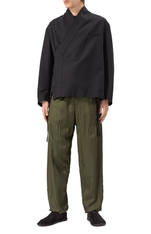 Брюки из вискозы Dries Van Noten 251-020932-1427 Хаки  251-020932-1427 Фото 2