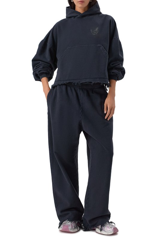 Хлопковые брюки Balenciaga 783401/TSVD4 Чёрный  783401/TSVD4 Фото 2