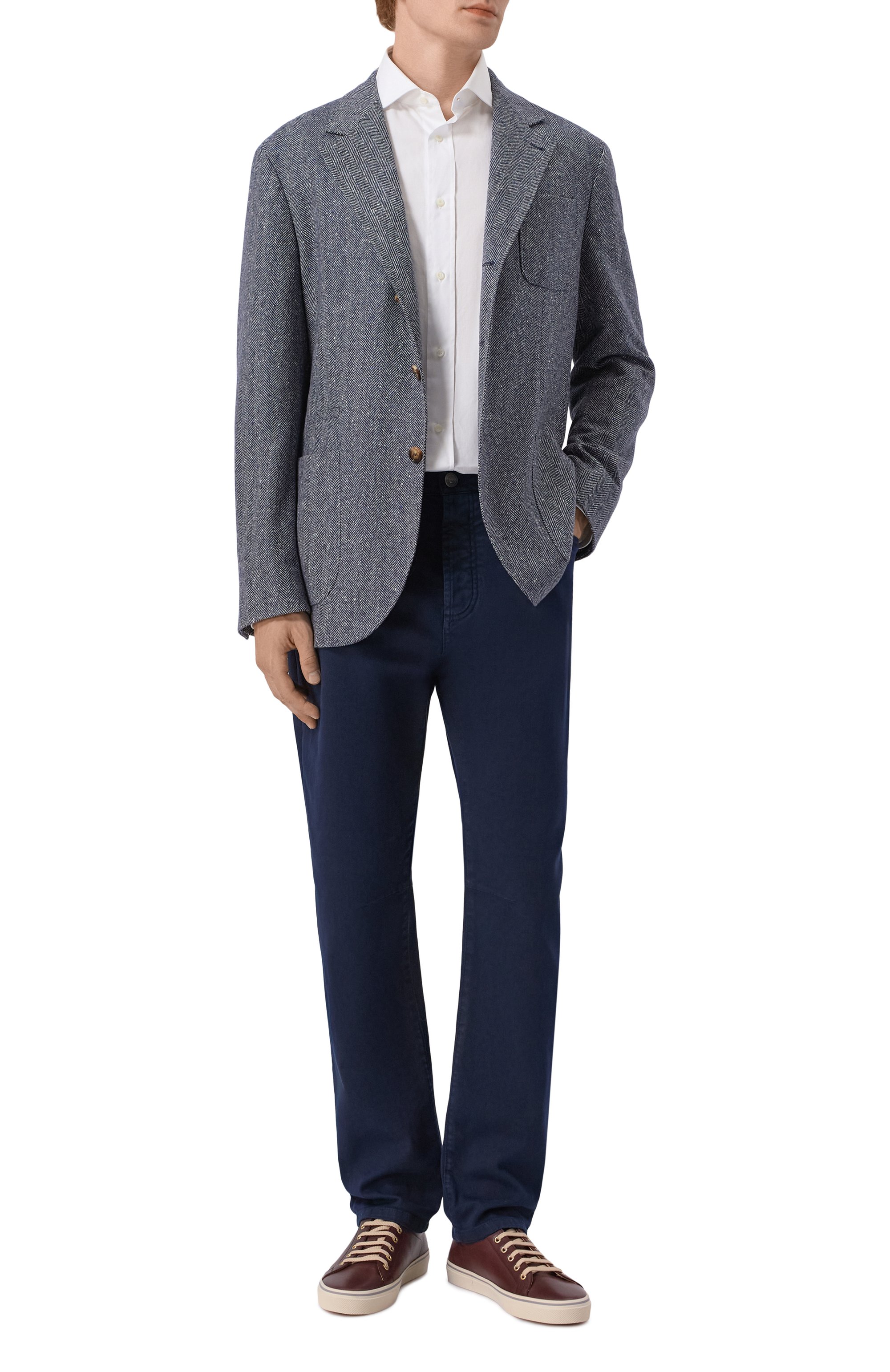 Джинсы leisure fit BRUNELLO CUCINELLI темно-синего цвета по цене 95250 руб., арт. M277PX1290, фото 2 Джинсы leisure fit BRUNELLO CUCINELLI, арт. M277PX1290, фото 2
