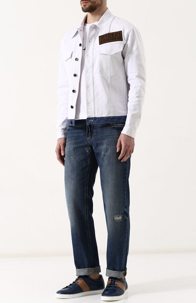 Джинсовая куртка с нашивкой FENDI, арт. FW0918 A1MT, фото 2