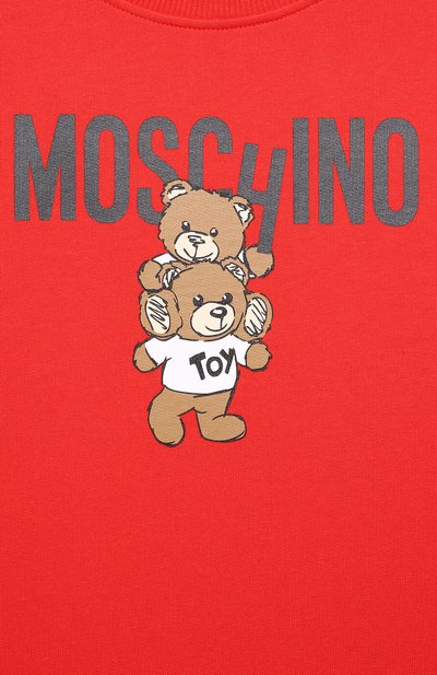 Хлопковое платье MOSCHINO красного цвета по цене 8710 руб., арт. HDV0FE/LCA14/4-8, фото 3 Хлопковое платье MOSCHINO, арт. HDV0FE/LCA14/4-8, фото 3