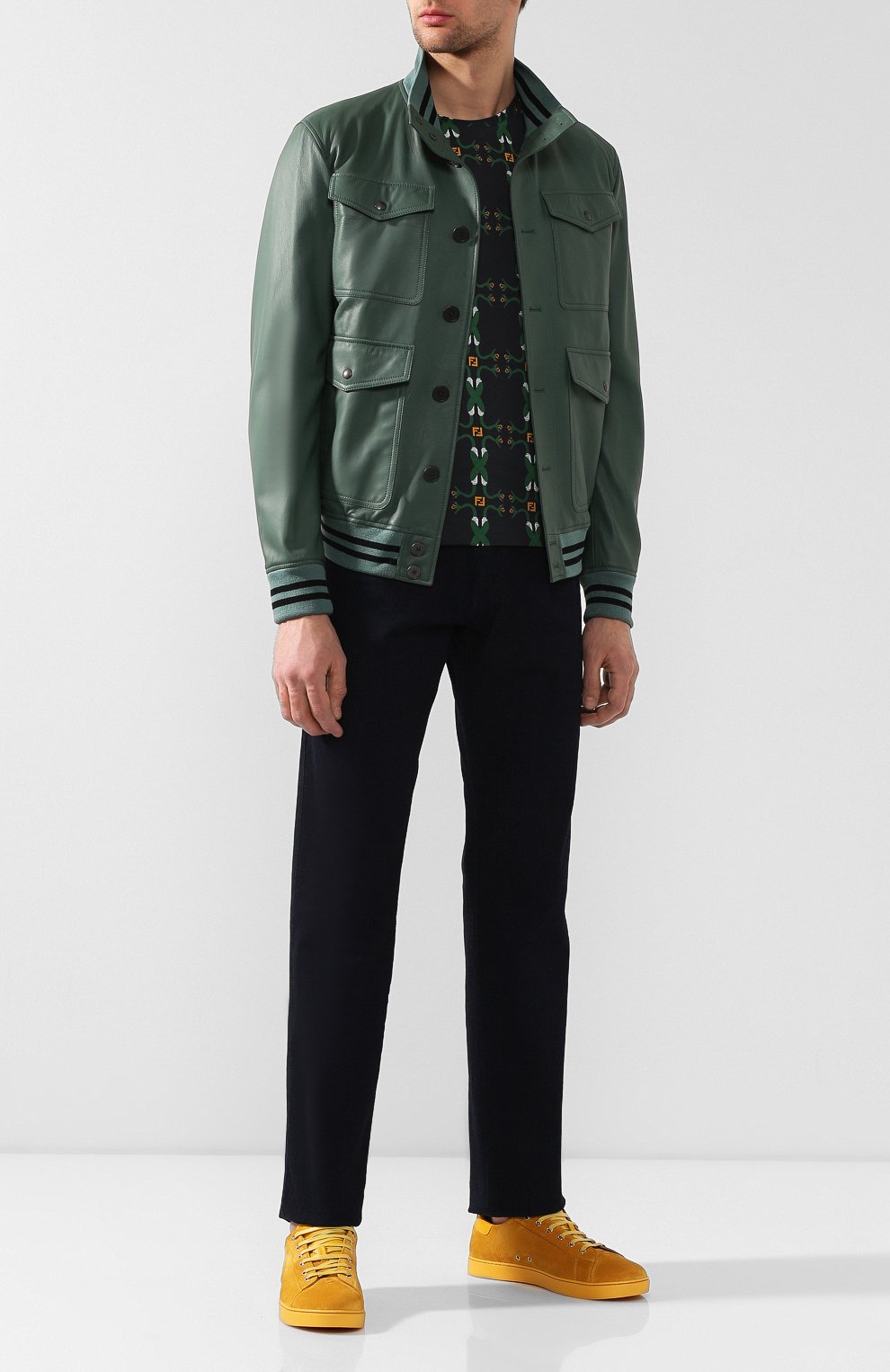 Замшевые кеды GIANVITO ROSSI желтого цвета по цене 89950 руб., арт. S26340.M10CR.SUE0CRA, фото 2 Замшевые кеды GIANVITO ROSSI, арт. S26340.M10CR.SUE0CRA, фото 2