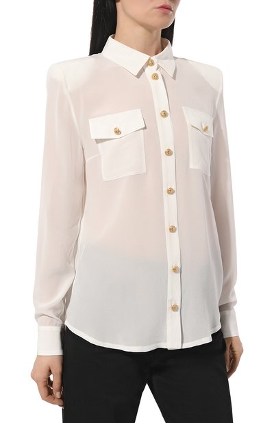 Шелковая рубашка BALMAIN, арт. AF1HS050SB66, фото 3