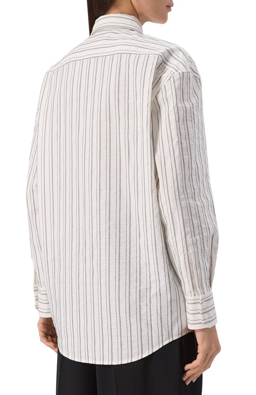 Хлопковая рубашка Saint Laurent 829703/Y6K54 Белый  829703/Y6K54 Фото 4