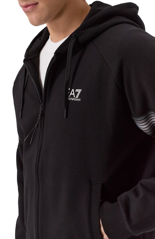 Хлопковая толстовка EA7 7M000964/AF10377 Чёрный  7M000964/AF10377 Фото 5