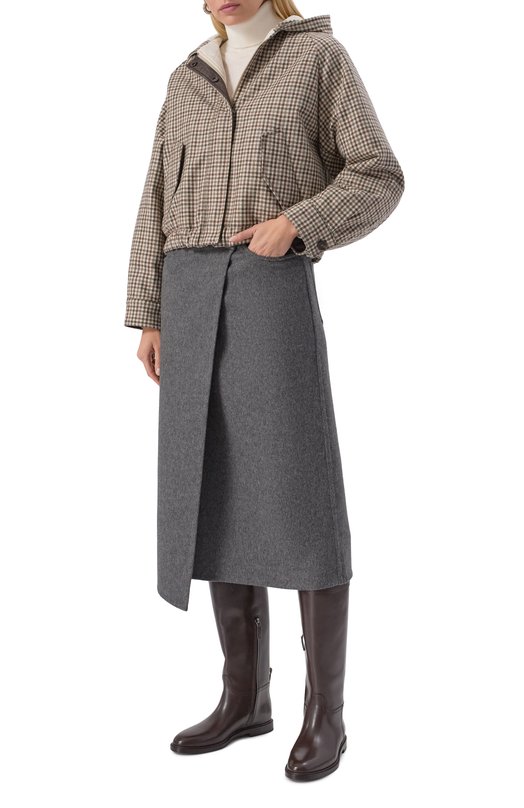Кожаные сапоги Brunello Cucinelli MZ0LC3039P Коричневый  MZ0LC3039P Фото 2
