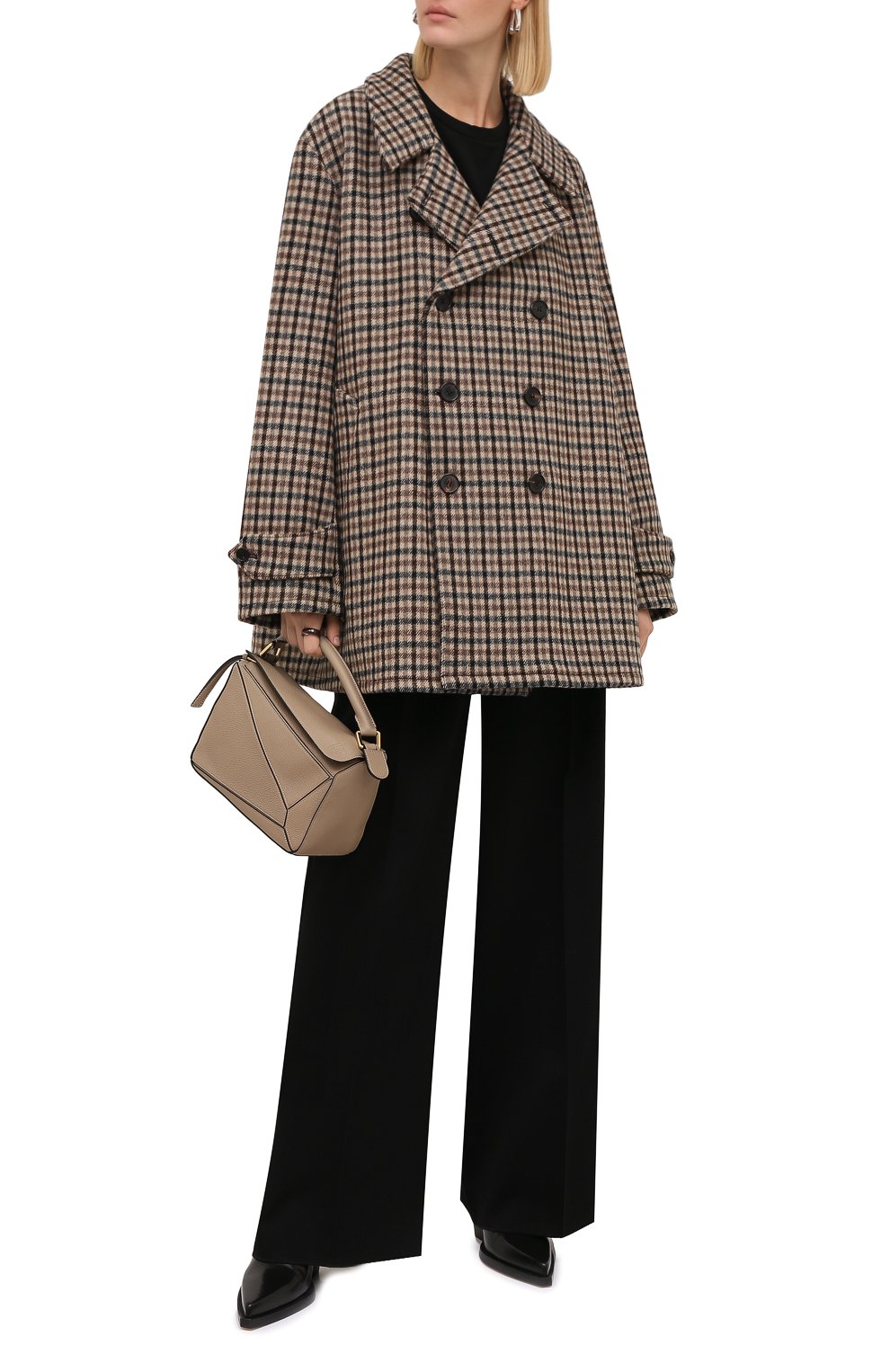 Шерстяное пальто MAISON MARGIELA коричневого цвета по цене 274500 руб., арт. S51AM0440/S54287, фото 2 Шерстяное пальто MAISON MARGIELA, арт. S51AM0440/S54287, фото 2