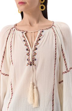 Хлопковая блузка ISABEL MARANT ETOILE, арт. HT0557FA/C1J11E, фото 5