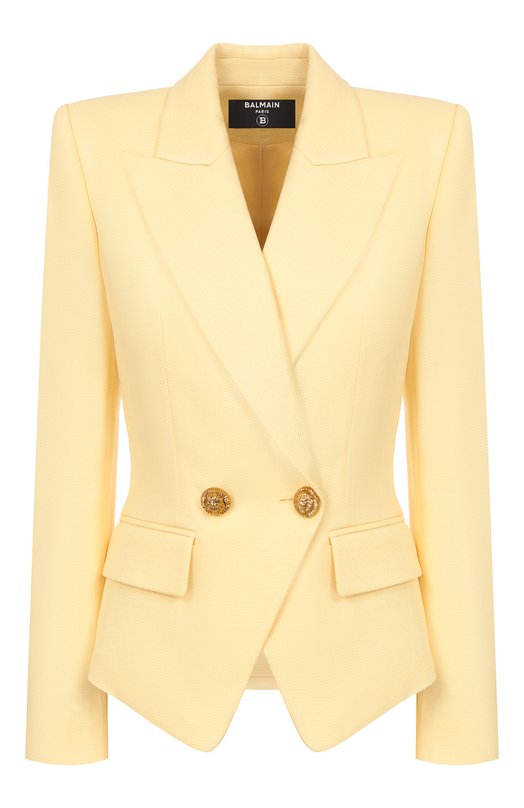 Жакет из вискозы Balmain GF1SI650/VI58 Жёлтый GF1SI650/VI58