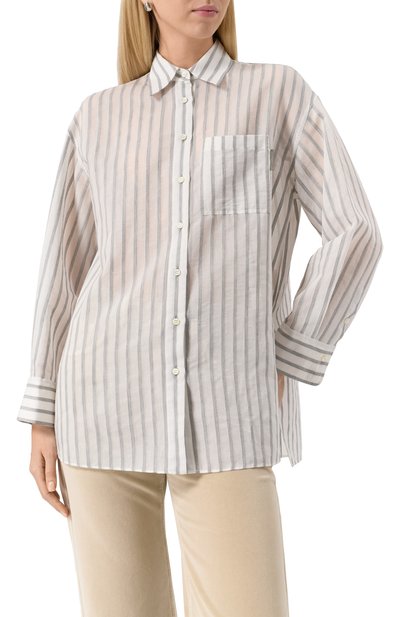 Рубашка из хлопка и шелка BRUNELLO CUCINELLI, арт. MP775MH666, фото 3