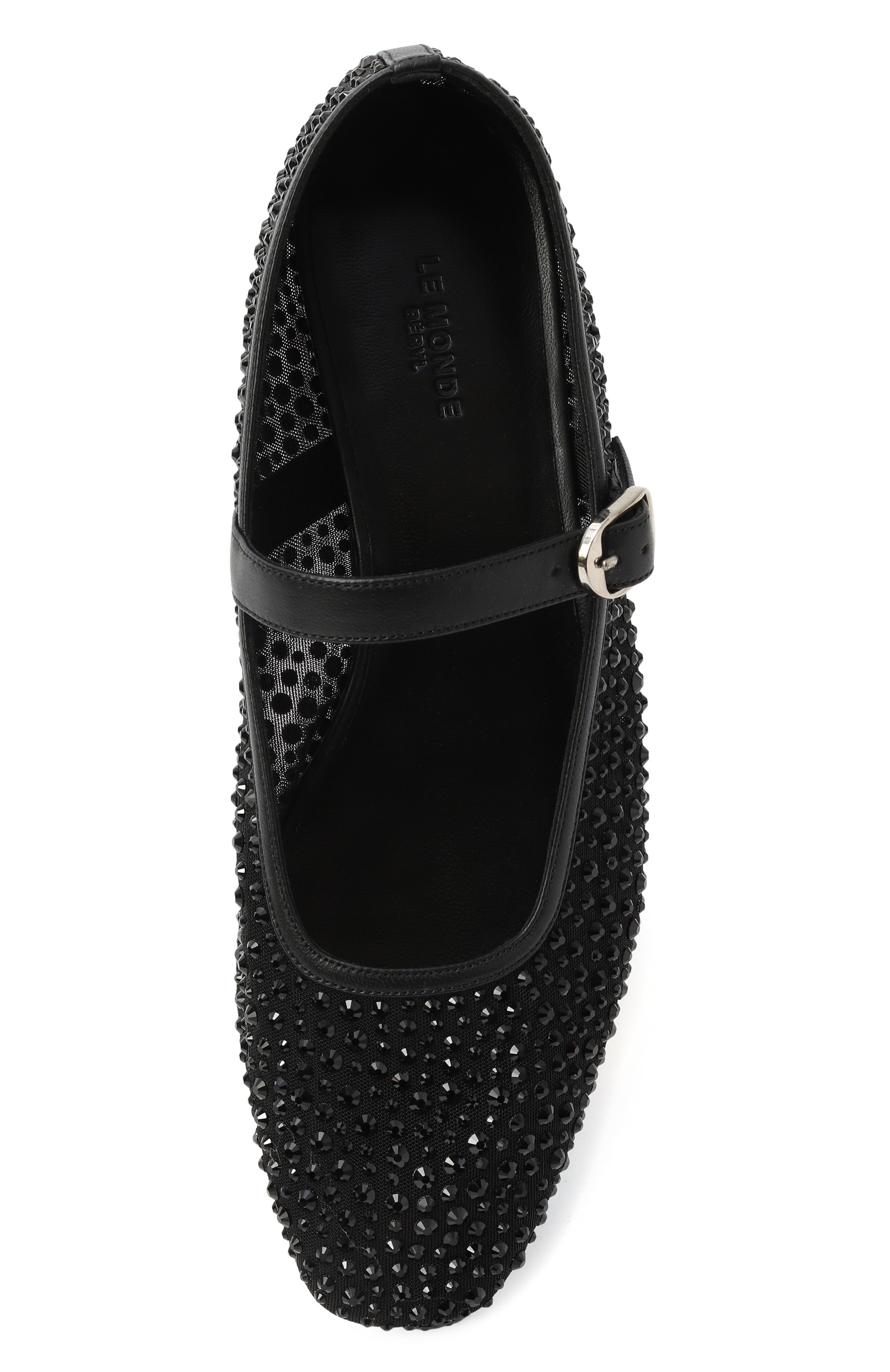 Текстильные балетки mary jane LE MONDE BERYL, арт. BMJ-MCR-BLA, фото 6