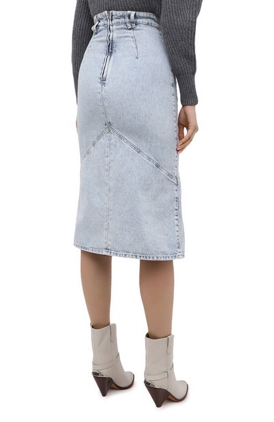 Джинсовая юбка ISABEL MARANT голубого цвета по цене 34550 руб., арт. JU1274-21P014I/P0MAN0, фото 4 Джинсовая юбка ISABEL MARANT, арт. JU1274-21P014I/P0MAN0, фото 4
