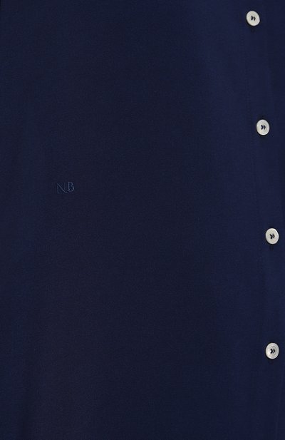 Рубашка из вискозы NOBLE&BRULEE темно-синего цвета по цене 60000 руб., арт. NB001NB/240422/6, фото 5 Рубашка из вискозы NOBLE&BRULEE, арт. NB001NB/240422/6, фото 5