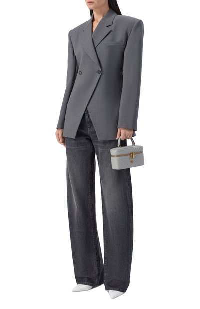 Сумка vanity mini PINKO светло-серого цвета по цене 26300 руб., арт. 106382/A0GK, фото 3 Сумка vanity mini PINKO, арт. 106382/A0GK, фото 3