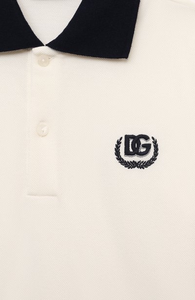 Хлопковое поло DOLCE & GABBANA, арт. L4JTGW/G7N0K, фото 3