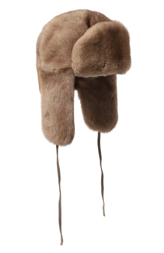 Норковая шапка-ушанка VICTORIA KUSENKOVA 321900033247 Коричневый 321900033247