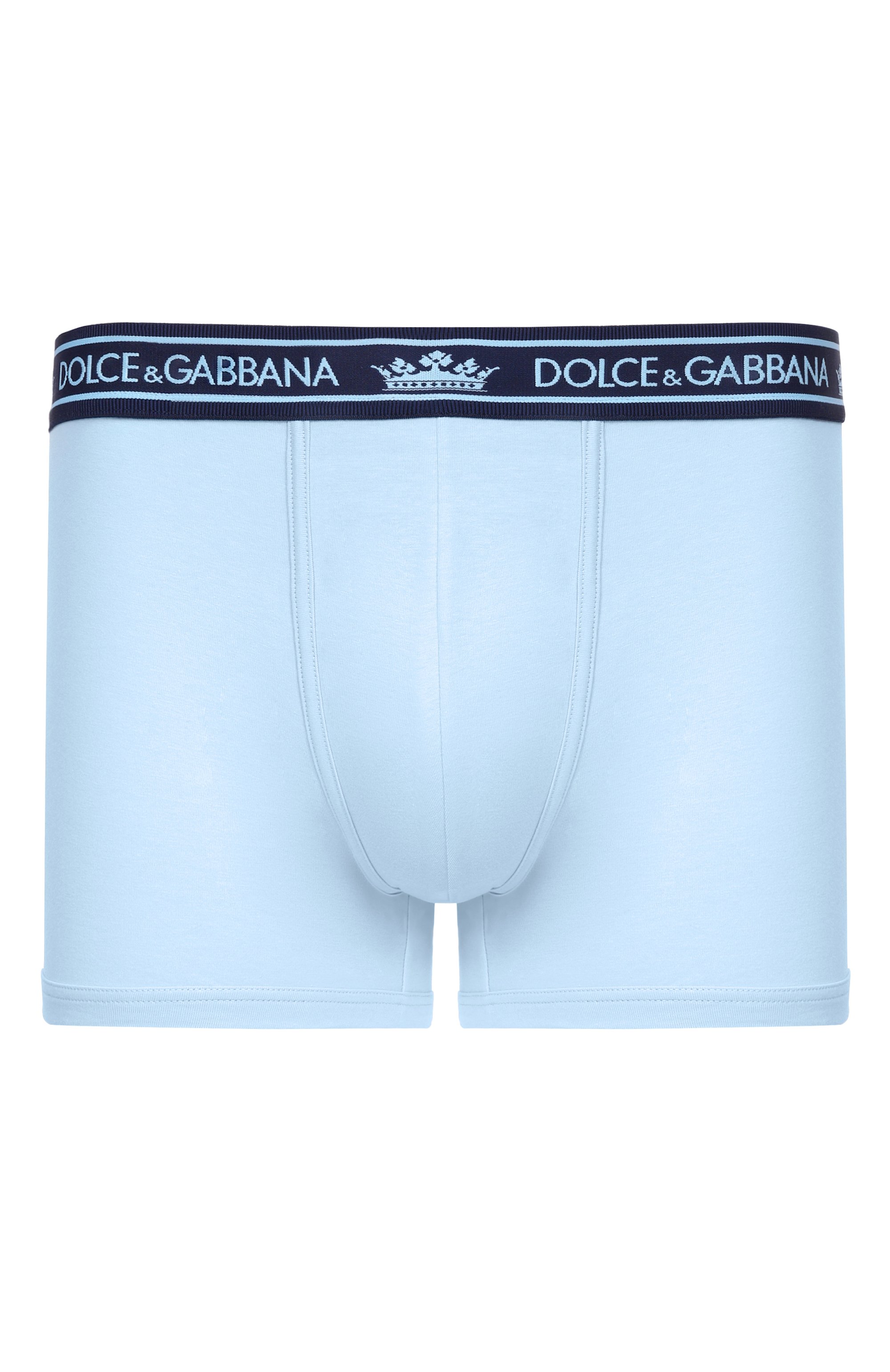 Хлопковые боксеры DOLCE & GABBANA голубого цвета по цене 8420 руб., арт. M4F47J/0N0DA, фото 1 Хлопковые боксеры DOLCE & GABBANA, арт. M4F47J/0N0DA, фото 1