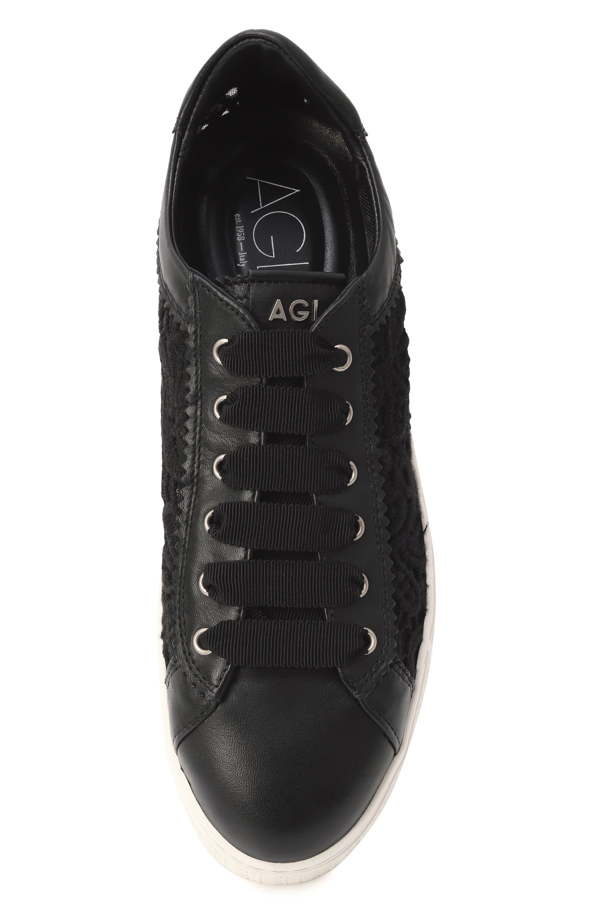 Комбинированные кеды sade AGL черного цвета по цене 37700 руб., арт. D936031PG/KT046, фото 6 Комбинированные кеды sade AGL, арт. D936031PG/KT046, фото 6