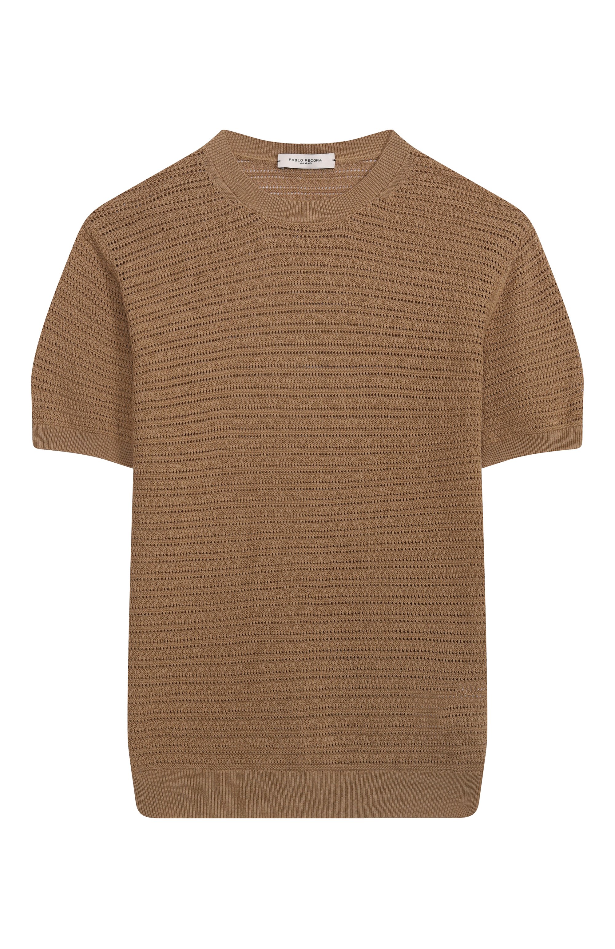 Хлопковый пуловер PAOLO PECORA MILANO бежевого цвета по цене 16800 руб., арт. PP3981/14A-16A, фото 1 Хлопковый пуловер PAOLO PECORA MILANO, арт. PP3981/14A-16A, фото 1