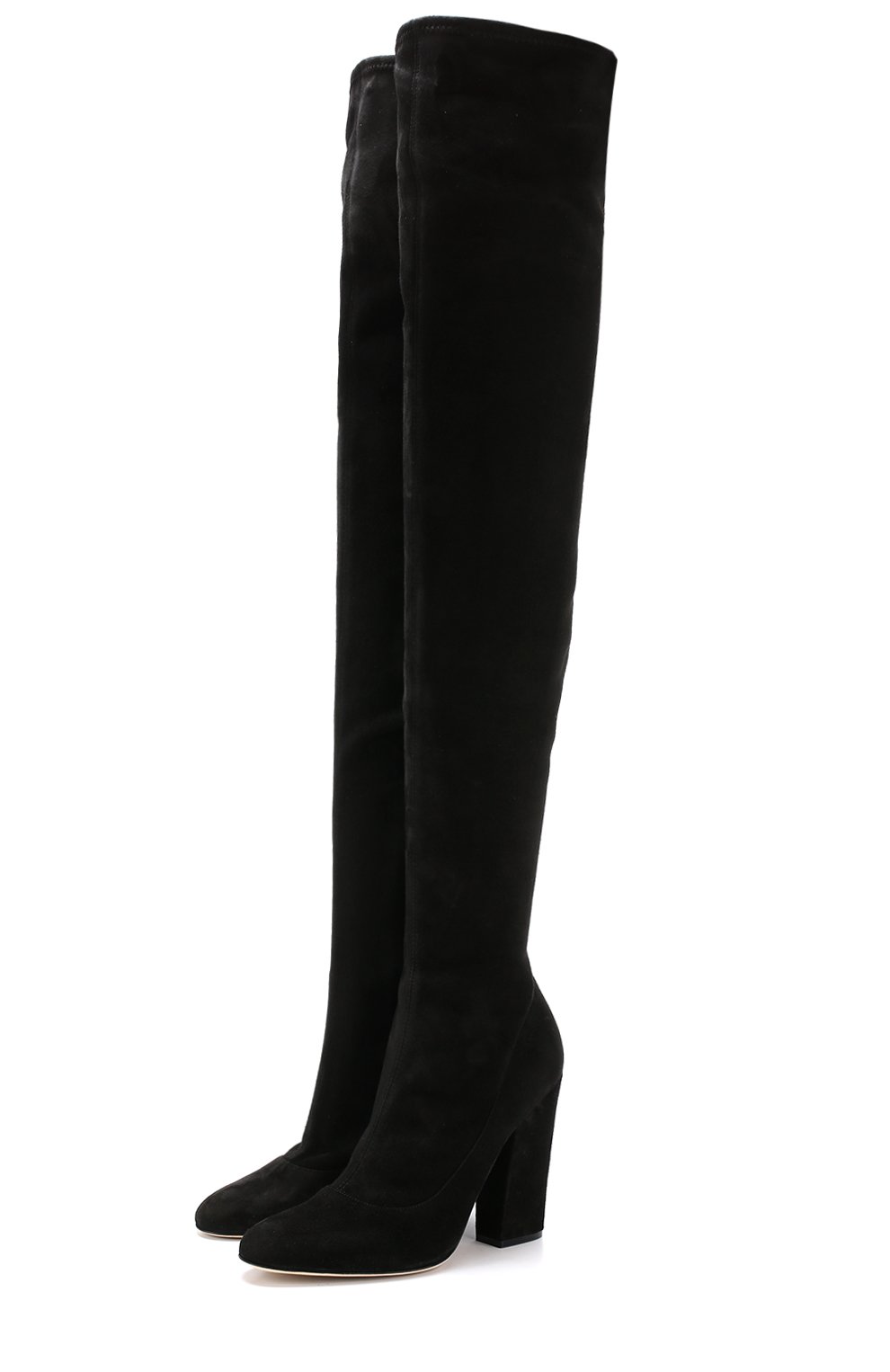 Замшевые ботфорты на устойчивом каблуке SERGIO ROSSI, арт. A75291-MAF714, фото 1