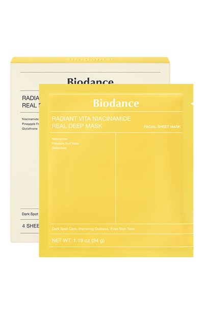 Гидрогелевая маска для лица с ниацинамидом для сияния кожи (4x34g) BIODANCE бесцветного цвета по цене 3100 руб., арт. 8809937361466, фото 2 Гидрогелевая маска для лица с ниацинамидом для сияния кожи (4x34g) BIODANCE, арт. 8809937361466, фото 2