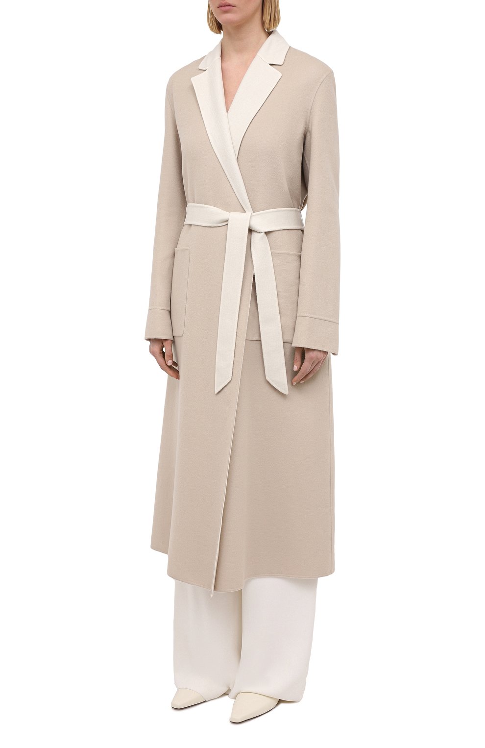 Кашемировое пальто LORO PIANA бежевого цвета по цене 687000 руб., арт. FAI5340, фото 3 Кашемировое пальто LORO PIANA, арт. FAI5340, фото 3