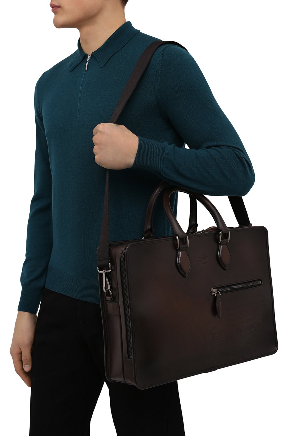 Кожаная сумка для ноутбука BERLUTI, арт. M149250, фото 6