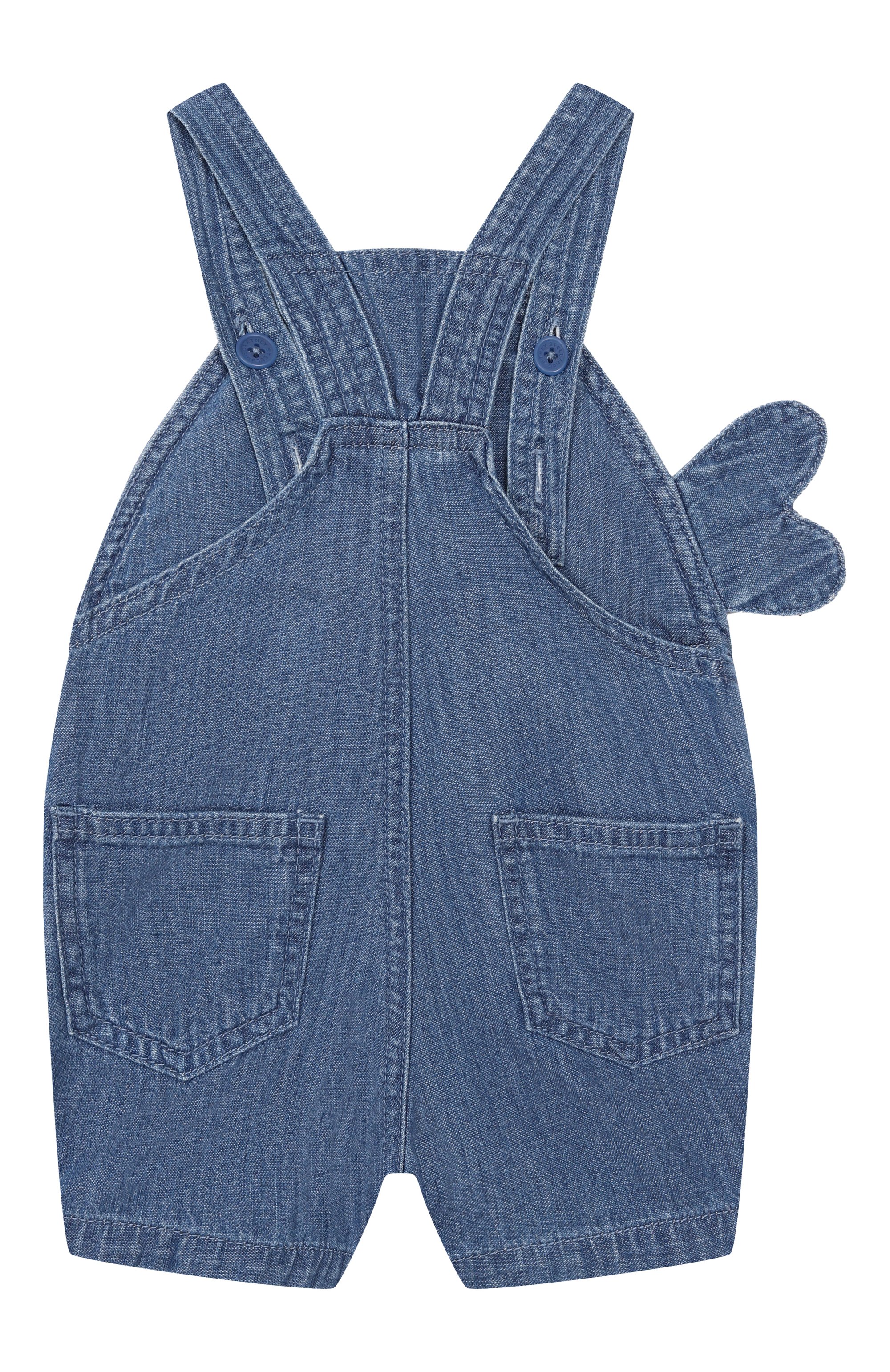 Джинсовый песочник STELLA MCCARTNEY синего цвета по цене 15900 руб., арт. TYA522, фото 2 Джинсовый песочник STELLA MCCARTNEY, арт. TYA522, фото 2