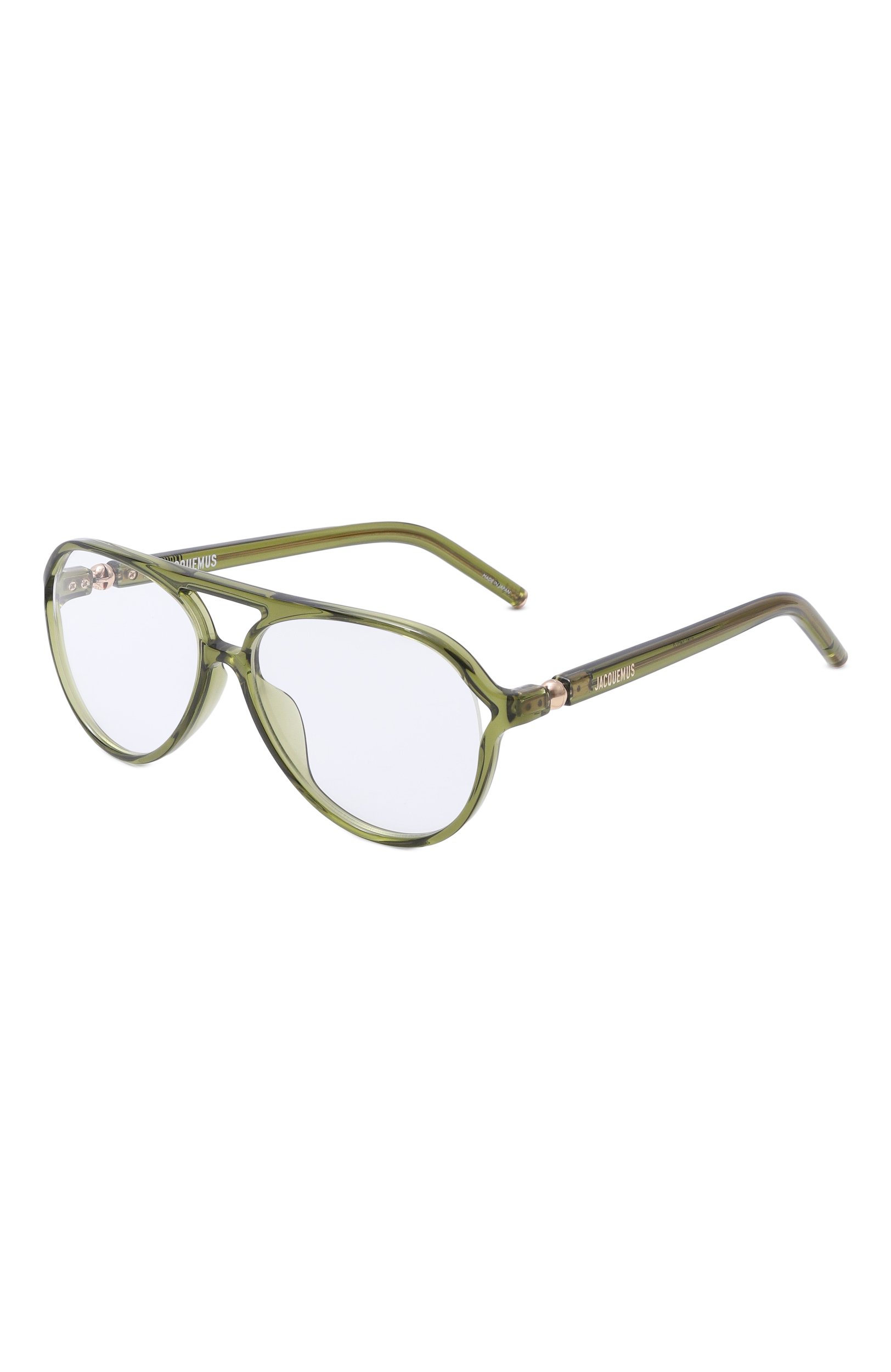 Оправа JACQUEMUS зеленого цвета по цене 33300 руб., арт. JAC148 C30PT, фото 1 Оправа JACQUEMUS, арт. JAC148 C30PT, фото 1