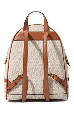 Женский рюкзак rhea  MICHAEL MICHAEL KORS кремвого цвета, арт. 30S7GEZB1B | Фото 6 (Стили: Кэжуэл; Размер: medium; Материал сплава: Проставлено; Драгоценные камни: Проставлено; Материал: Канва)