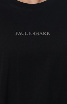 Мужская хлопковая футболка PAUL&SHARK темно-синего цвета, арт. 24411069 | Фото 5 (Принт: Без принта; Рукава: Короткие; Длина (для топов): Удлиненные; Материал сплава: Проставлено; Материал внешний: Хлопок; Драгоценные камни: Проставлено; Стили: Кэжуэл)