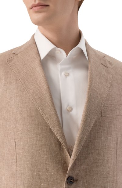 Пиджак из шерсти и льна CORNELIANI бежевого цвета по цене 129500 руб., арт. 27X008/2718263, фото 5 Пиджак из шерсти и льна CORNELIANI, арт. 27X008/2718263, фото 5