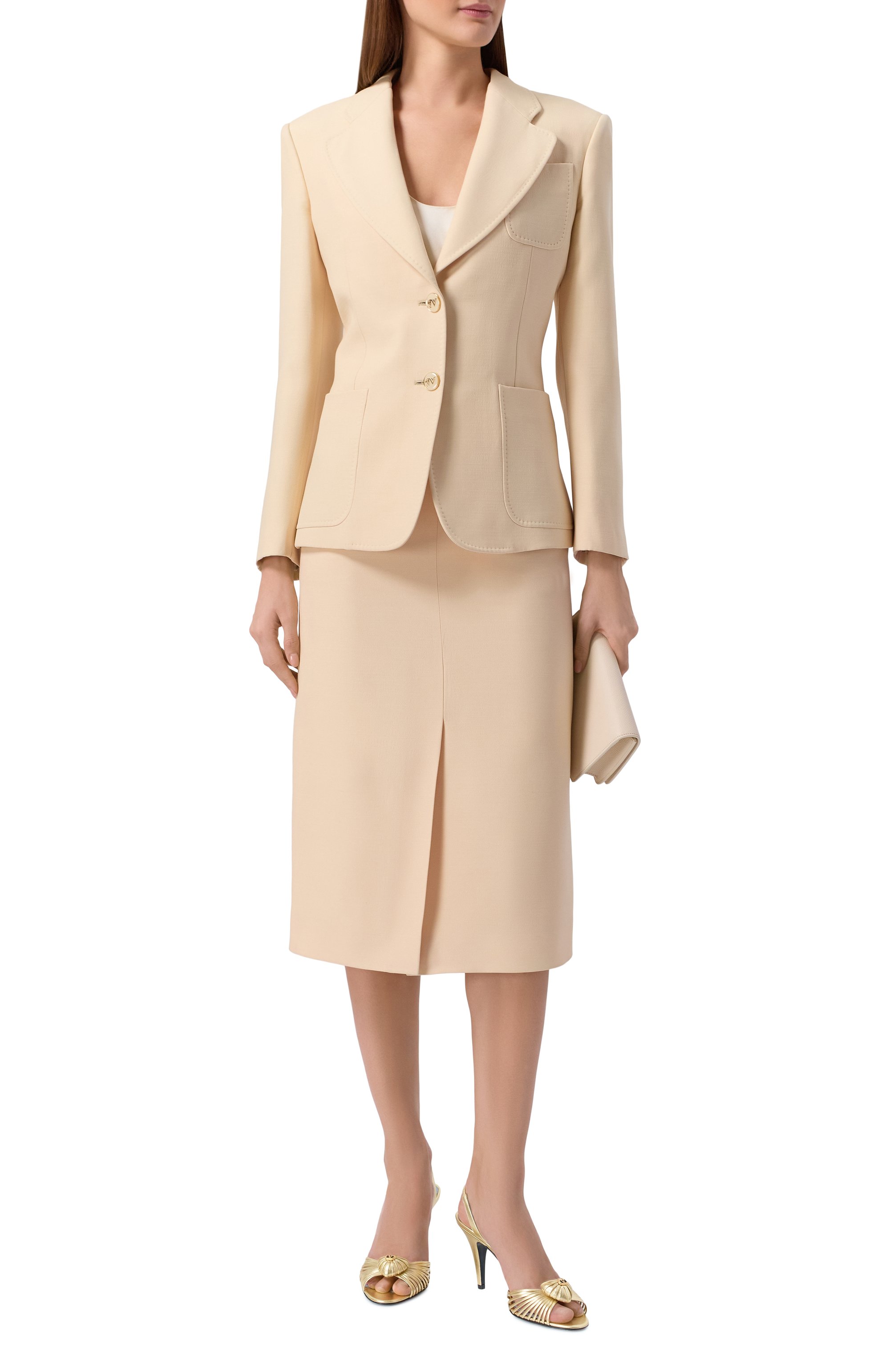 Кожаные босоножки royal 85 VALENTINO золотого цвета по цене 125500 руб., арт. 8W2S0LU8/RUR, фото 3 Кожаные босоножки royal 85 VALENTINO, арт. 8W2S0LU8/RUR, фото 3