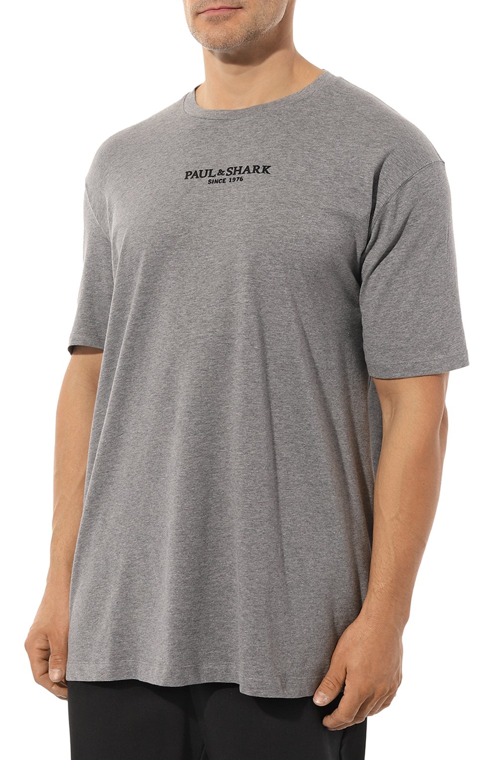 Хлопковая футболка PAUL&SHARK серого цвета по цене 21450 руб., арт. 12311618/3XL-6XL, фото 3 Хлопковая футболка PAUL&SHARK, арт. 12311618/3XL-6XL, фото 3